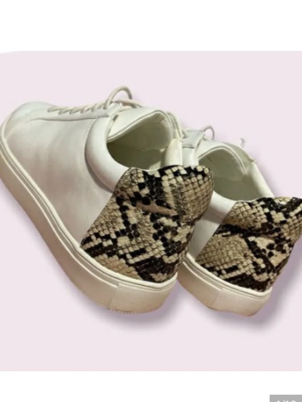 French Connection White Low-Top Leather Sneakers